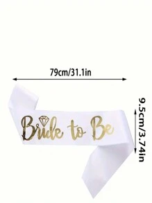 1入新娘專屬尼龍婚禮和派對肩帶 - 白色 - 查看 8