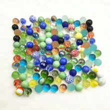 Set de 20 piezas/50 piezas de canicas de vidrio de colores variados
