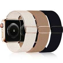 chinbersky Bộ 3 dây đeo Solo Loop co giãn tương thích với dây đeo Apple Watch 38mm 40mm 41mm dành cho nam nữ, dây đeo thể thao bằng nylon đàn hồi có thể điều chỉnh tương thích với Apple Watch Series Ultra/SE/8/7/6/5/4/3/2/1 - Nhiều màu-2 - Xem 10