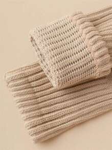 1 Pair Women's Thick Cushioned Slouchy Crew Socks, Casual Sports Socks, Couple Socks