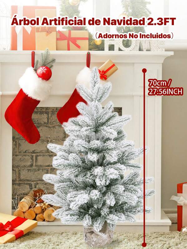 CASALIVA Árbol de Navidad Artificial 70CM, decoración para el hogar, decoración para ventana, mostrador y escritorio, regalos para niños en Navidad