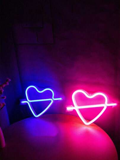 1 قطعة سهم كيوبيد نيون، وردي/أزرق، مصباح جو LED، ديكور غرفة بشكل فريد، زخرفة سرير/طاولة، ديكور غرفة النوم، هدية تذكارية للعائلة، أو هدية عيد ميلاد/عطلة للأزواج والعائلة والأصدقاء