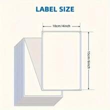 100/200pcs White Shipping Label Paper, Compatible With Thermal Label Printer, 4"X6" Thermal Label Paper, Logistics Label Paper,School Supplies,Back To School - White - View 5
