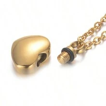 Small Heart Cremation Jewelry For Ashes Stainless Steel Memorial Urn Pendant Four-Color Heart Keepsake Jewelry For Women