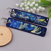 休闲卡通波浪与龙图案钥匙扣，可爱吊坠装饰汽车饰品包包饰品学院风哥特 Y2k - 黑與白 - 查看 4