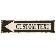 1PC Wall-Mounted Customizable Text Vintage Metal Street Sign Vintage Metal Street Sign Yard Signs With Custom Street Name For House, Bedroom, Business, Wall Decor, Valentine's Day, Valentine's Day Decor,Home Harmony - Multicolor - View 15