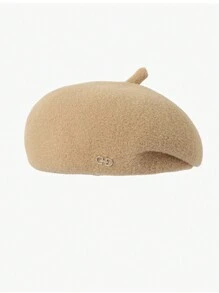 1pc Women's Fashionable Warm Knitted Knitted Beanie Hat, Ear Protection, Octagonal Design, Suitable For Fall And Winter
