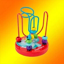 彩色棒和珠子迷你手持玩具，有趣的教育玩具，适合儿童培养动手能力和提高智力