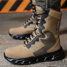 Dian Sen Men's And Women's Safety Trainer Steel Toe Boots Industrial And Construction Work Boots Summer Ready Resistant Military Design Dustproof Ankle High Safety Boots Wear Resistant For Tough Environments Perfect Gift,Men Steel Toe Trainer Sport Safety Boots,Safety Trainer Sport Work Boots,Steel Toe Trainer Sport Indestructible Shoes Anti-Puncture Anti-Smash Cushion Sole And Lightweight EVA Sole,Men Work Trainer For Hiking,Outdoor - Khaki - View 14