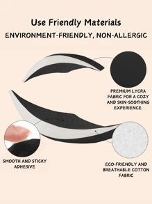 YIYANG 1片透气圆形硅胶自粘文胸升级版生物胶亲肤适中粘度可水洗 - 黑色 - 查看 5