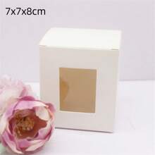 10 pezzi di scatole di carta bianca/kraft/regalo di varie misure da 5/6/7/8/9 cm, scatole per caramelle da matrimonio