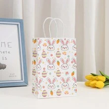 Happy Easter Paper Gift Bags Colorful Easter Egg Bunny Rabbit Chick Party Favor Bags With Handles Bags For Spring Birthday Supplies Easter Easter Decorations Easter Decor Easter Gifts Easter Bags