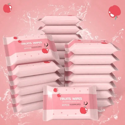1/2/5 förpackningar (10 ark per förpackning) Bärbara våtservetter för engångsbruk, non-woven rengöringsservetter för dagliga föremål, praktiska att ta med sig
