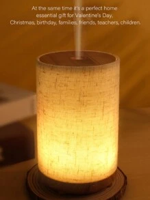 1 Stück Tuch + Holzmaserung Luftbefeuchter mit Aromatherapie Diffuser - Fügt ätherische Öle hinzu, reinigt die Luft und schaltet sich automatisch aus ohne Wasser für eine entspannende Atmosphäre. Perfekt als Dekoration für Zuhause, Zimmer, Schlafzimmer, Büro und Reisegeschenke