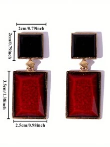 Mode overdreven geometrische vormen, materialen, lichtgewicht hars oorbellen geschikt om sieraden te dragen op dagelijkse feestjes