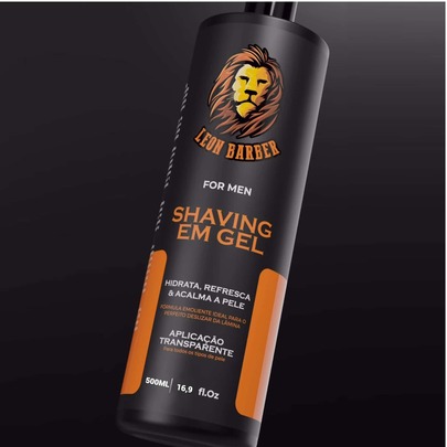 Shaving em Gel Menthol para Barbear Leon Barber 500ml / 1Litro