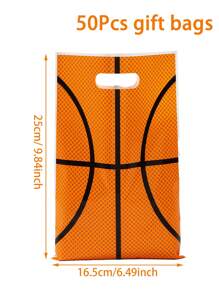 10/25/50 piezas Bolsas de regalo con diseño de baloncesto, bolsas de fiesta temáticas de deportes para envolver regalos de cumpleaños, boda u otras fiestas