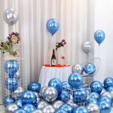 20pcs - 11inch Metallic Shiny Color Latex Balloons, Available In Gold, Silver, Rose Gold, Red And More Colors, Suitable For All Festivals - Multicolor - View 17