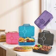 Hộp đựng cơm trưa Bento 4 ngăn Tritan có kim tuyến, chống rò rỉ, an toàn với lò vi sóng/máy rửa chén, quà tặng Giáng sinh, đồ dùng học tập - Nhiều màu - Xem 1