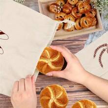 4-Piece Set Of Linen Bread Bags With Drawstring, Fresh Bread Bags For Easy Storage, Reusable Linen Bread Bags, French Baguettes, Fruit And Vegetable Storage Bags, Kitchen Storage Accessories - 4件 - 查看 2