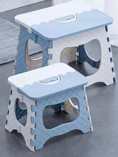 1pc Thick Plastic Foldable Stool, Adult Portable Fishing Chair, Suitable For Outdoor Travel