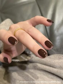 XEIJAYI 1pc 15ml Reddish Brown Gel Nail Polish Starter Pure Soak Off No Wipe Nail Gel Polish Suitable For All Seasons Valentine's Day Valentines Nails - Chocolate Brown - View 5