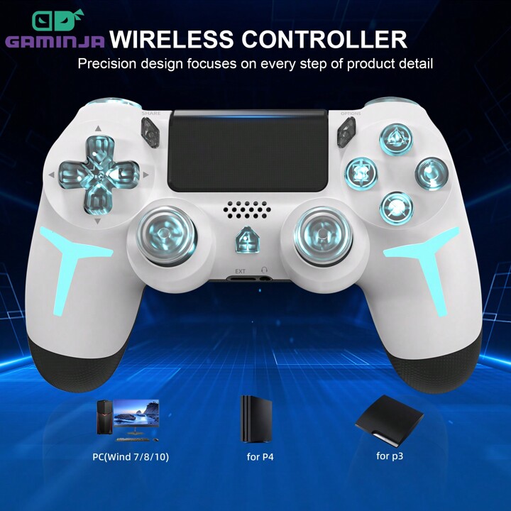 GAMINJA GAMINJA P412 ワイヤレスゲームコントローラー、PS4/PS4