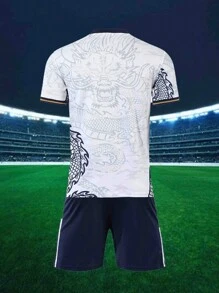 Anpassbares Fußball-Outfit für Jugendliche (Alter 8-12) - Personalisiertes Trikot und Shorts Set, anpassbares Logo, Nummer und Textinhalt
