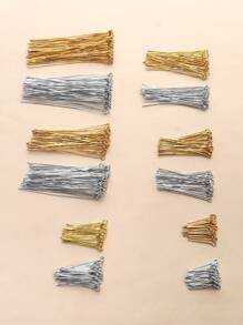 200 件眼头针，用于制作珠宝配件 DIY 耳环 - 金色+白K色(200pcs) - 查看 2