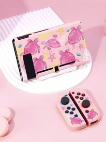 1pc Ocean, Turtle Pattern Switch Game Accessories Protective Case, Compatible With Nintendo Switch NS/Switch OLED, Compatible With Switch Console Accessories, Full Set Including Storage Bag, Card Slot Base, Game Card Case, Dust Cover, Best Gift Compatible With Switch Players