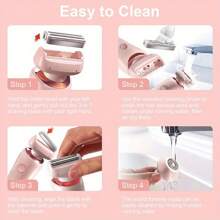 脱毛器女士双头剃毛器私处毛发修剪器电动剃须刀女士脱毛器 - 彩色 - 查看 5