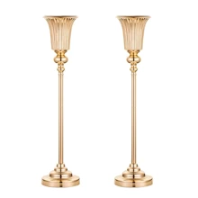 GOQODO 2个金色和银色金属花瓶架，波西米亚风人造花瓶装饰，优雅高挑的婚礼宴会中心摆件，多功能金属烛台，适用于母亲节、毕业典礼、五五节、狂欢节、婚礼、派对、晚宴、房间装饰、室内外皆宜、聚会、厨房装饰、庆典等场合。 - 彩色 - 查看 16