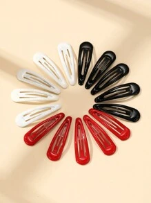 15 piezas Nuevos pasadores de pelo con forma de gota de agua, pinzas para flequillo de color caramelo, pinzas de garra, pasadores de pelo, artículos escolares