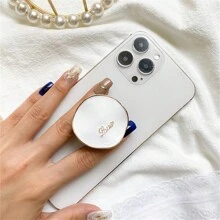 1 Pieza Soporte simple de metal para teléfono móvil con sensor avanzado, con AMOR, retráctil, estable y compatible con iPhone y Android. Regalo para cumpleaños, familia y amigos. Accesorios para teléfono, agarre y soporte para teléfono.