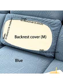 1 Vỏ bọc ghế sofa họa tiết lá chống thấm nước bằng vải Jacquard, Vỏ bọc ghế sofa bằng sợi Polyester có độ đàn hồi cao cho ghế sofa 1/2/3/4 chỗ ngồi, Chân váy sofa chống bẩn, chống trầy xước có họa tiết lá - Màu xanh lam - Xem 15
