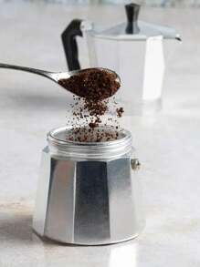 Classic Italian-American Espresso Maker - 10.14oz Aluminum Stovetop Coffee Pot, Manual Operation, Perfect For Home & Restaurant Use Back To School - Silver - View 3