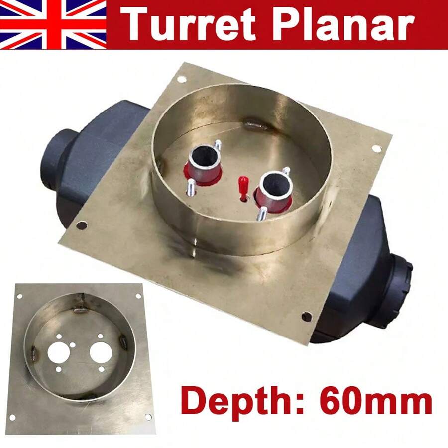 Rzctukltd 60mm Mounting Plate Stainless Steel Turret Planar For Chinese Heater UK - Silver - View 1