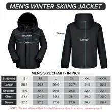 CAMEL CROWN Men Winter Jacket Waterproof Warm Snow Ski Jackets Fluffy Fleece Rain Coats With Removable Hood
