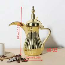 Stainless Steel 304 Style Golden Hammered Texture Coffee Pot, Tea Kettle, Water Pot, Decanter, Eagle-Beak Pot, Palace Pot, For Ramadan Use