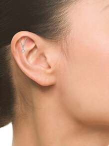 CIZME 2 chiếc khuyên tai xỏ lỗ xoắn ốc nhỏ cho phụ nữ bằng thép không gỉ vàng bạc, khuyên tai phẳng, khuyên tai xoắn ốc ẩn, khuyên tai đính đá không gây dị ứng, trang sức - Hoa tai - Xem 5