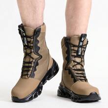 Dian Sen Men's And Women's Safety Trainer Steel Toe Boots Industrial And Construction Work Boots Summer Ready Resistant Military Design Dustproof Ankle High Safety Boots Wear Resistant For Tough Environments Perfect Gift,Men Steel Toe Trainer Sport Safety Boots,Safety Trainer Sport Work Boots,Steel Toe Trainer Sport Indestructible Shoes Anti-Puncture Anti-Smash Cushion Sole And Lightweight EVA Sole,Men Work Trainer For Hiking,Outdoor - Khaki - View 13