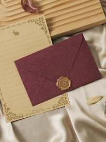 16 件/套，复古信纸和信封套装，送给男朋友和女朋友的手写情书信纸，3 个信封，10 张信纸和 3 个蜡封，适用于情人节浪漫信件、邀请函和卡片