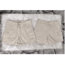 Children's Cargo Shorts With Side Pockets For Girls, Bloggers, Youth, Adjustable - Beige - View 1
