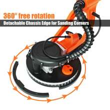 Homasis Electric Foldable Drywall Sander 750W Variable Speed W/Automatic Vacuum & Lights - US A Type Plug(110-127V) - View 9