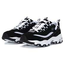 Skechers D'LITES 1.0 熊猫鞋 轻便男士休闲运动鞋，建议选购小一码 894129-BKW - 黑色/白色 - 查看 3