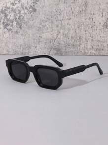 1 件男士 PC 方框复古多边形时尚眼镜，适合户外旅行、派对装饰、海滩度假、骑自行车和日常使用