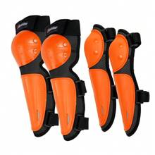 摩托车胸甲，越野摩托车装备，胸部保护器，带肘部和膝盖保护，适合身高范围：35.43 - 55.12 英寸 - 彩色 - 查看 5