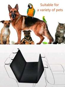 1 件装新款汽车宠物垫防污可折叠汽车宠物垫后座坐垫 - 黑色 - 查看 2