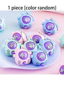 1/5/10 件 - 石头剪刀布钥匙扣 - 塑料互动手指游戏吊坠、生日快乐派对礼物、可爱玩具、圣诞节和万圣节新奇礼物 [随机发货]