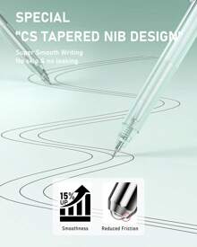 Bộ 14 bút mực gel Pastel, bút đầu nhọn 0,5mm dễ thương có thể thu vào, bút thẩm mỹ ghi chú, bộ 12 bút mực đen kèm 2 bút dạ quang, bút viết trơn cho trường học, văn phòng trở lại trường học - màu xanh lá - Xem 7